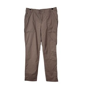 REI Co-op brown lightweight nylon hiking pants utility pockets size 10